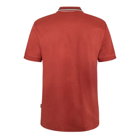 Boss Herenpoloshirt met korte mouwen en contrasterende details (Bruin) - Image 2