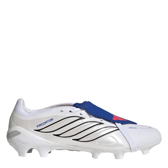 Men's adidas Predator .3 FG Lace-Up Sneakers in White/Blue - Image 1