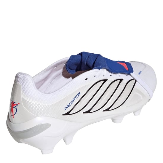 Men's adidas Predator .3 FG Lace-Up Sneakers in White/Blue - Image 4