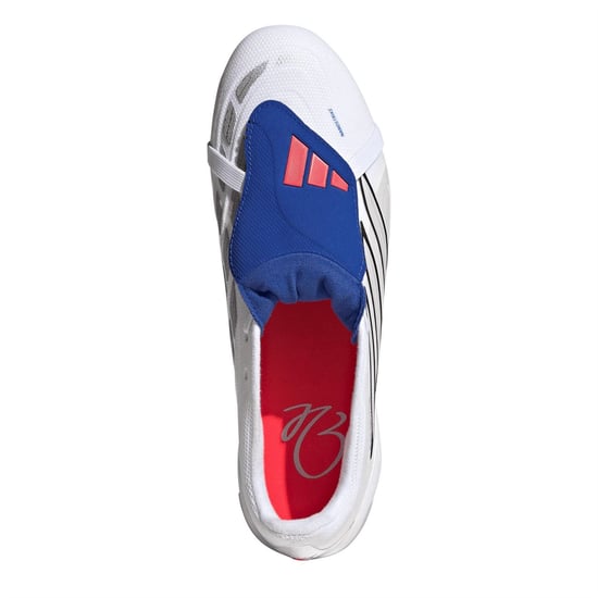 Men's adidas Predator .3 FG Lace-Up Sneakers in White/Blue - Image 5