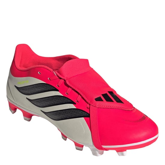 Men's adidas Predator Fold Over Tongue Club Firm Ground Football Boots in Red/Blk/White - Image 3