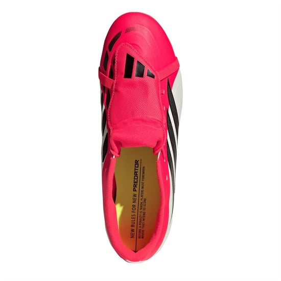 Men's adidas Predator Fold Over Tongue Club Firm Ground Football Boots in Red/Blk/White - Image 5