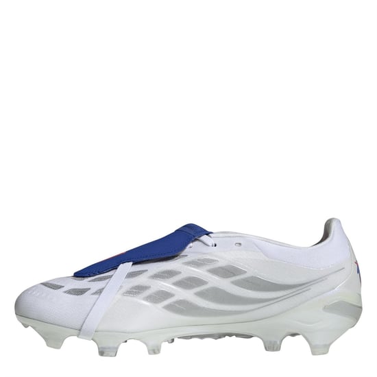 Men's adidas Predator Pro Fold Over Tongue Firm Ground Football Boots in White/Blue - Image 2