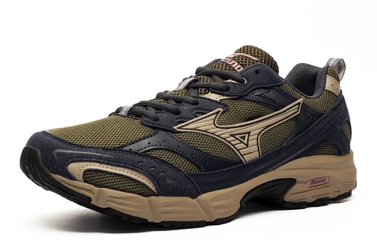 Men's Mizuno MXR Trainers in Leaf/Khaki/Salu - Image 2