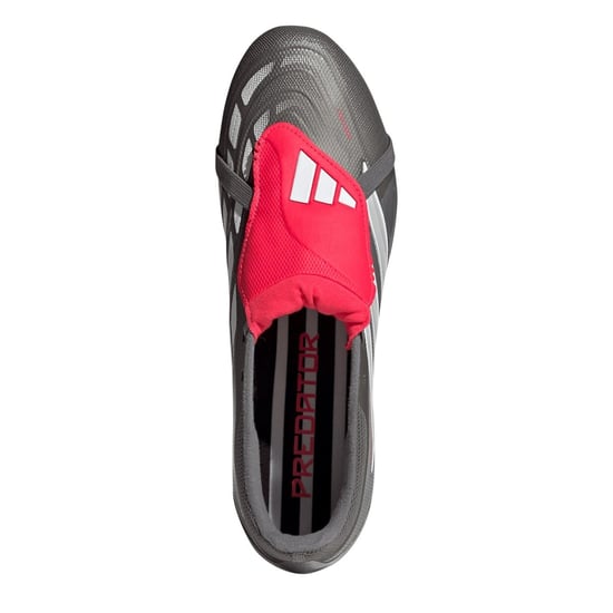 Men's adidas Predator Fold Over Tongue Academy Soft Ground Football Boots in Grey/Red - Image 5