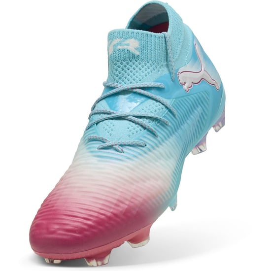 Men's Puma 8 Ultimate Adults Firm Ground Football Boots in Blue/White - Image 6