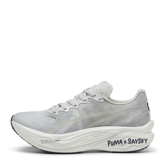 Women's Puma Deviate Nitro Elite 3 Saysky Wns Road Running Shoes in Cool Light Grey - Image 2