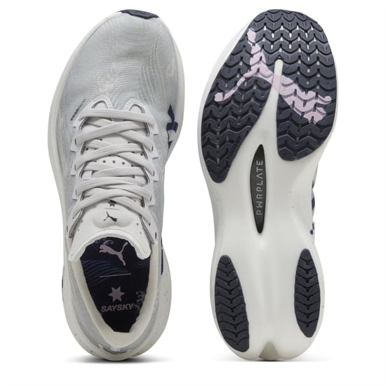 Women's Puma Deviate Nitro Elite 3 Saysky Wns Road Running Shoes in Cool Light Grey - Image 3