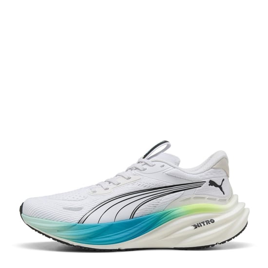 Women's Puma Magnify Nitro 3 Running Shoes in White-Mintme - Image 2