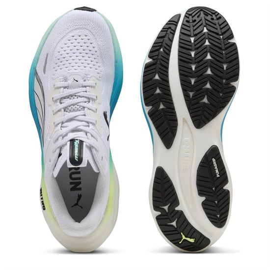 Women's Puma Magnify Nitro 3 Running Shoes in White-Mintme - Image 3