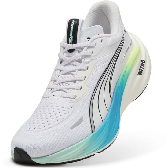 Women's Puma Magnify Nitro 3 Running Shoes in White-Mintme - Image 6