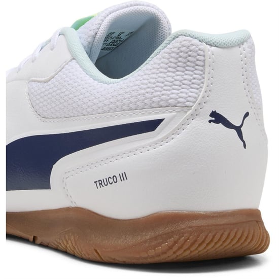 Men's Puma Truco III Indoor Football Boots in Puma White-Aq - Image 5