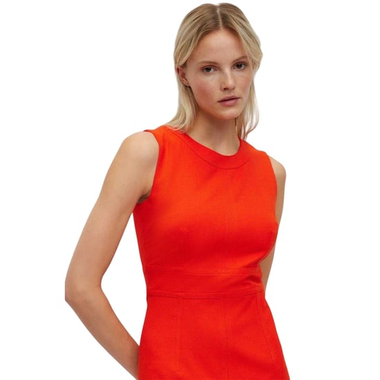 Boss Dirula-jurk met ronde hals voor dames (Helder oranje) - Image 4