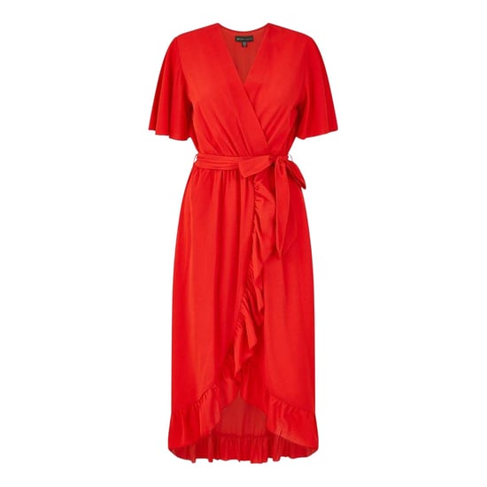 Mela London Womens/Ladies Flutter Wrap Dress (Red) - Image 2