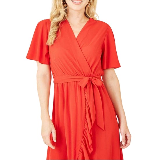 Mela London Womens/Ladies Flutter Wrap Dress (Red) - Image 4