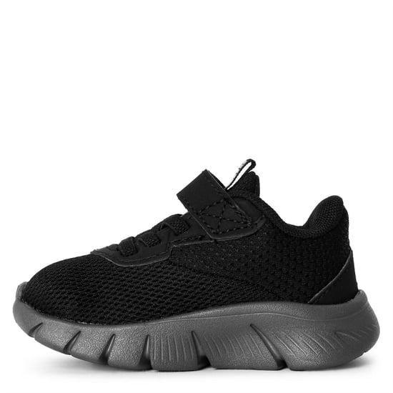 Boys Puma Kids Flexfocus Modn Low Top Trainers in Blk/Silv/Gry - Image 2