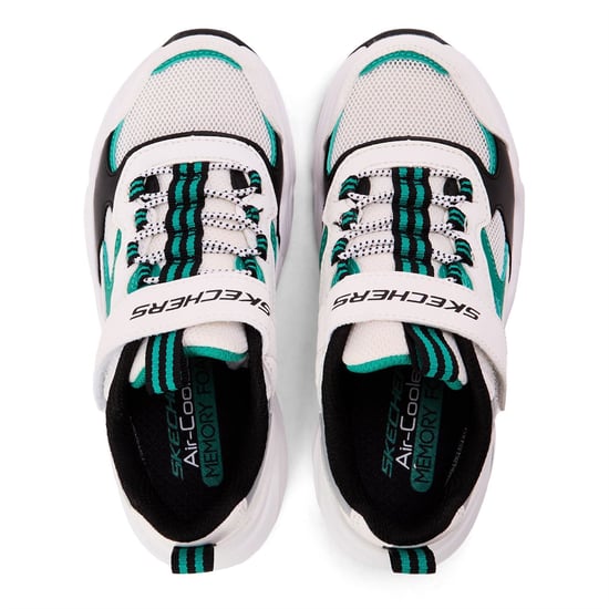 Boys Skechers Staminaairy in White/Green - Image 3