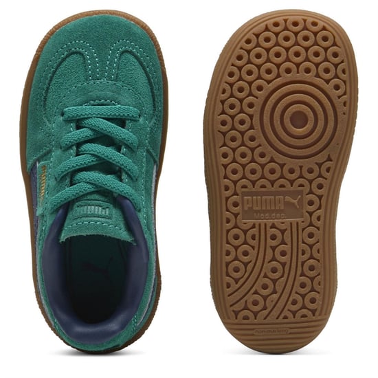 Boys Puma Low Top Trainers in WldGrn-PrsnBl - Image 3