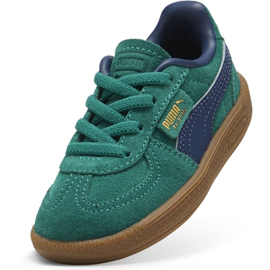 Boys Puma Low Top Trainers in WldGrn-PrsnBl - Image 6