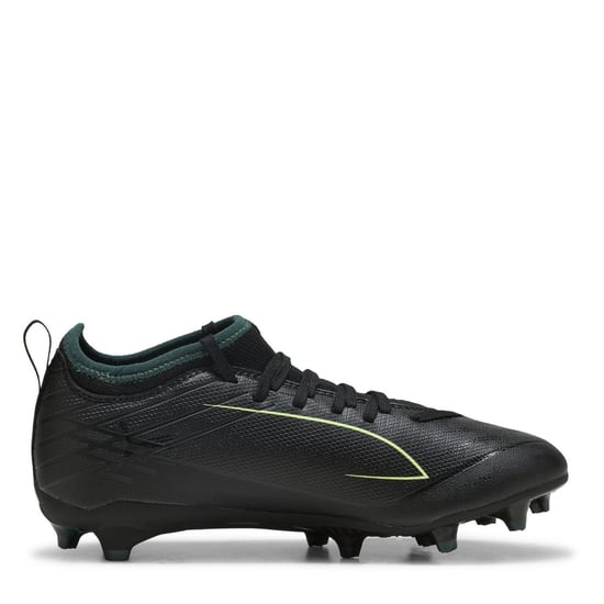 Boys Puma Kids Ultra 6 Match Firm Ground Football Boots in Blk-FL-GrnTrrn - Image 4