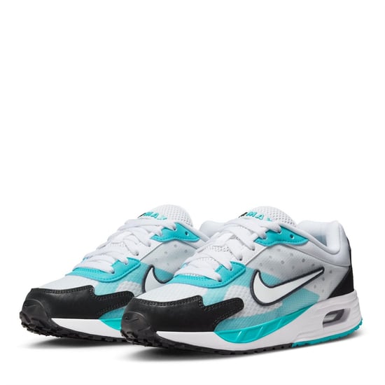 Boys Nike Air Max Solo Lace Up Road Sneakers in White/White-Bla - Image 3