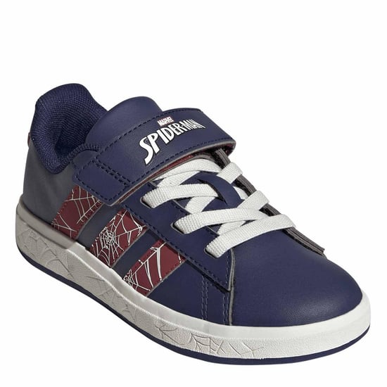Boys adidas Grand Court Spider-Man Trainers in Dark Blue/Activ - Image 3