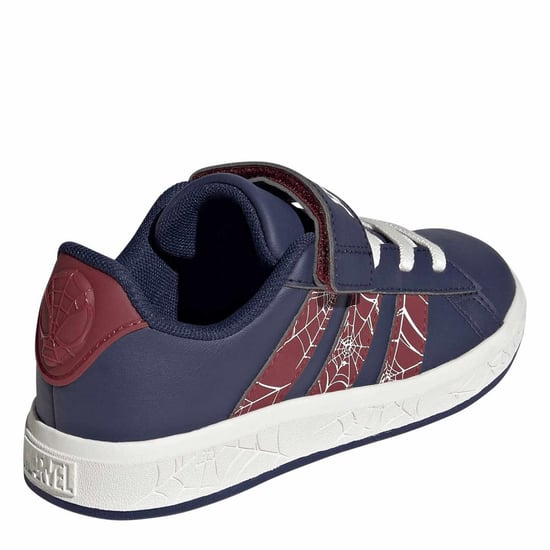 Boys adidas Grand Court Spider-Man Trainers in Dark Blue/Activ - Image 4