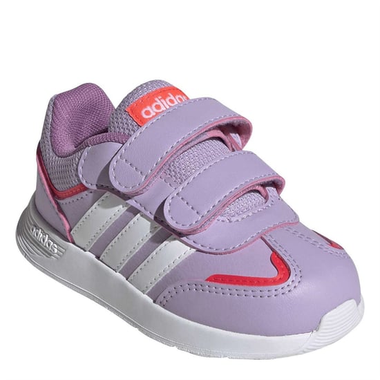 Boys adidas Tensaur Switch Low Top Trainers in Powder Plum/Ftw - Image 3