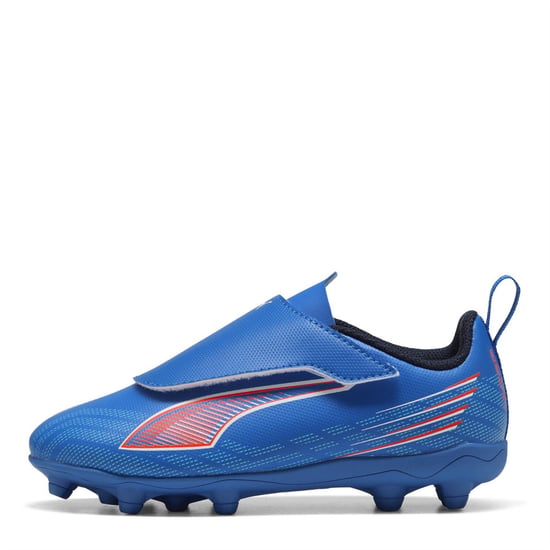 Boys Puma Kids Ultra 6 Play V Firm Ground Football Boots in Ultra Blue Wh - Image 2