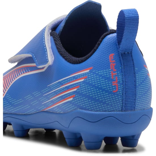 Boys Puma Kids Ultra 6 Play V Firm Ground Football Boots in Ultra Blue Wh - Image 5