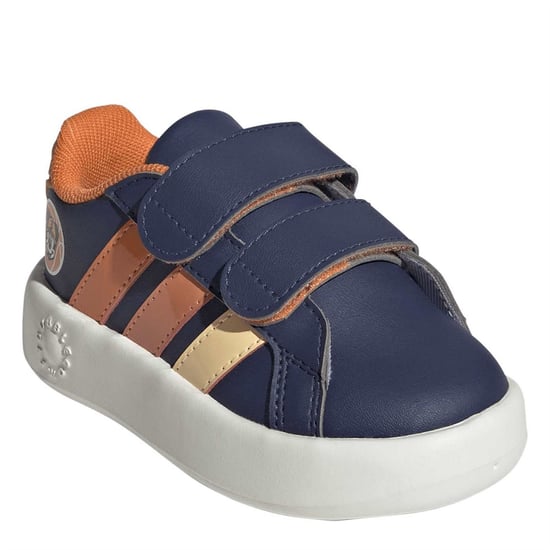 Boys adidas Grand Court M in Dark Blue/Ice T - Image 3