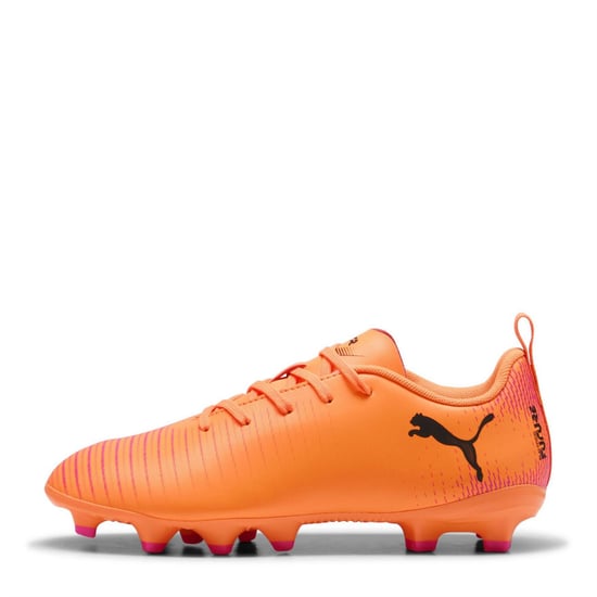 Boys Puma Kids Future 8 Play Firm Ground Football Boots in Ht Fr-Blk-Rvsh - Image 2