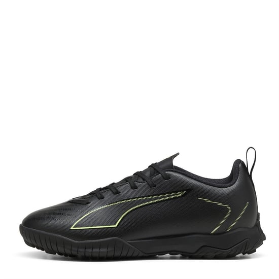 Boys Puma Ultra 6 Play Astro Turf Football Boots in Blk-FL-GrnTrrn - Image 2