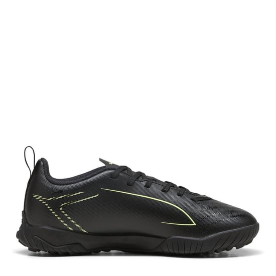 Boys Puma Ultra 6 Play Astro Turf Football Boots in Blk-FL-GrnTrrn - Image 4