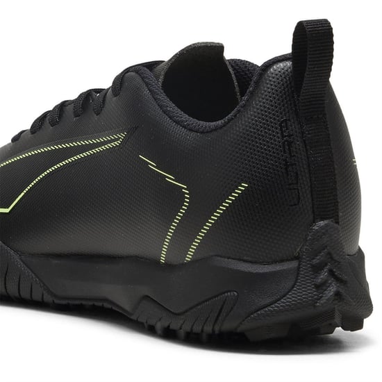 Boys Puma Ultra 6 Play Astro Turf Football Boots in Blk-FL-GrnTrrn - Image 5