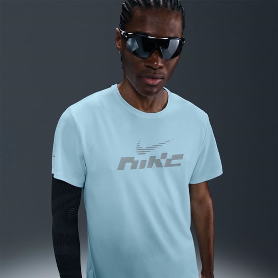 Men's Nike M Nk Df Uv Mile in Glacier Blue/Re - Image 6
