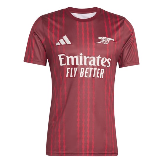 Men's adidas FC 2025 2026 Pre Match Jersey in Red/Orange - Image 1