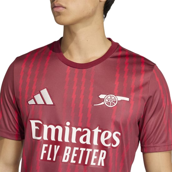 Men's adidas FC 2025 2026 Pre Match Jersey in Red/Orange - Image 5