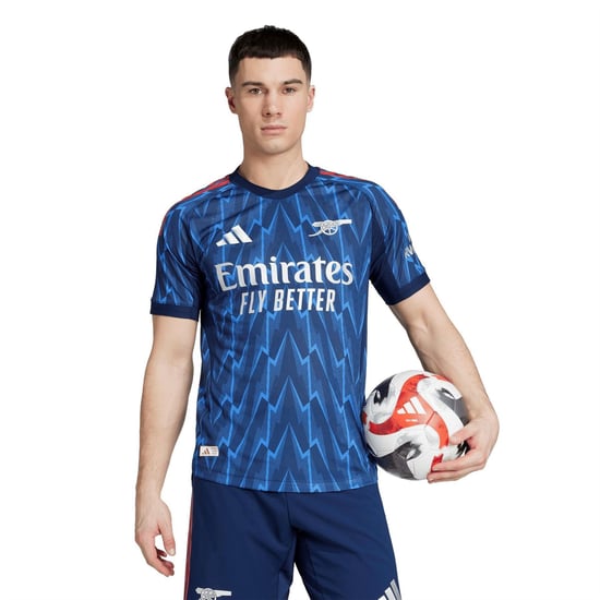 Men's adidas Authentic Away Shirt 2025 2026 Adults in Blue/Grey - Image 3