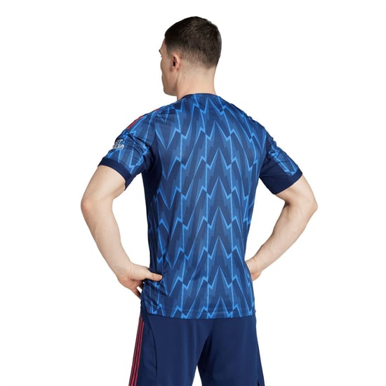 Men's adidas Authentic Away Shirt 2025 2026 Adults in Blue/Grey - Image 4
