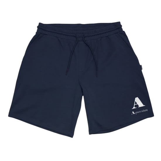Aquascutum Mens Fleece Logo Sweat Shorts (Navy) - Image 1