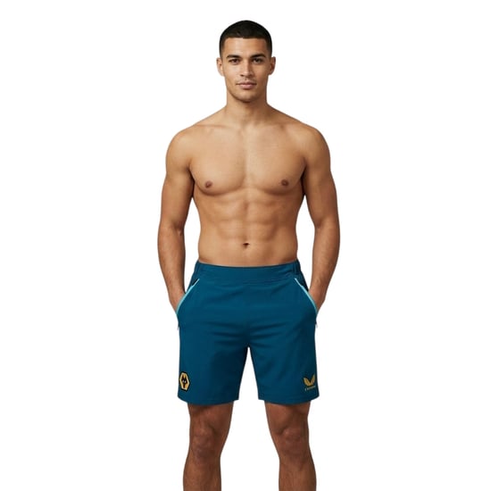 Castore Heren Wolves Voetbalkorte Broek (Bay Green) - Image 3