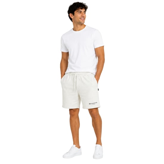 Aquascutum Fleece-sweatshorts met logo voor heren (Beige) - Image 4