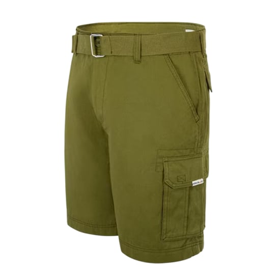 SoulCal Cargo-shorts voor heren met gewassen look (Olijf) - Image 3