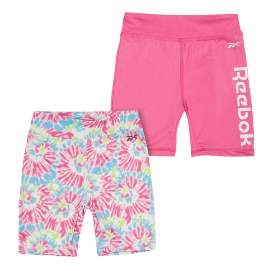 Reebok Tie-dye-shorts i jersey för barn (2-pack) (Carmine Rose) - Image 1