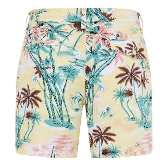 Levis Authentieke katoenen shorts met palmboomprint voor heren (Geel/Groen) - Image 2