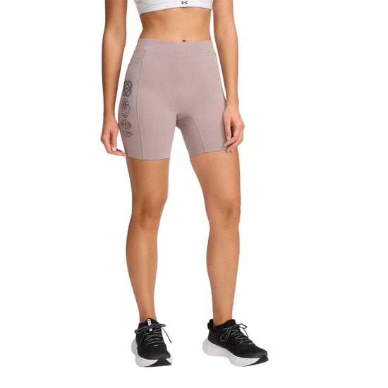 Under Armour Project Rock Slim hardloopshort voor dames (Grijs) - Image 4