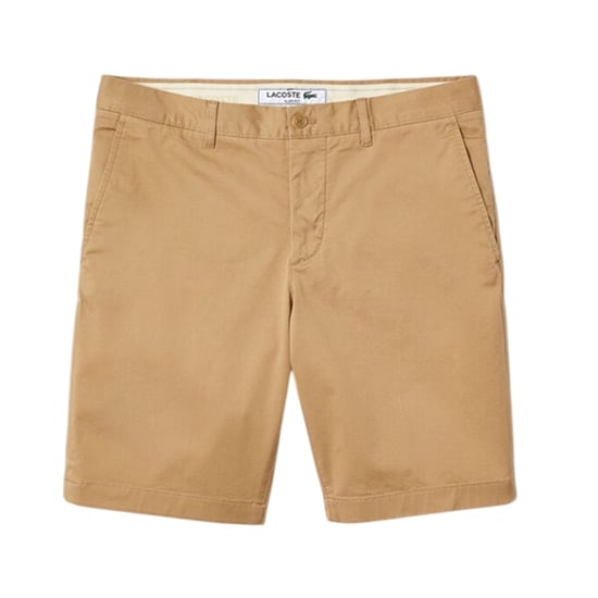 Lacoste Mens Gabardine Slim Shorts (Beige) - Image 2