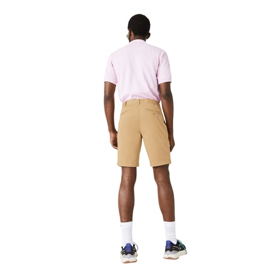 Lacoste Mens Gabardine Slim Shorts (Beige) - Image 3