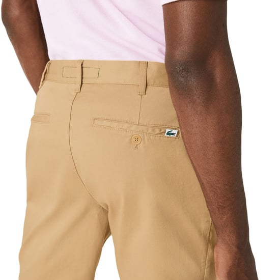 Lacoste Mens Gabardine Slim Shorts (Beige) - Image 4